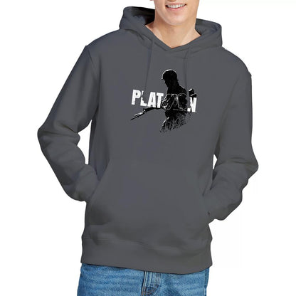 Charcoal - Side - Platoon Unisex Adult Shadow Hoodie
