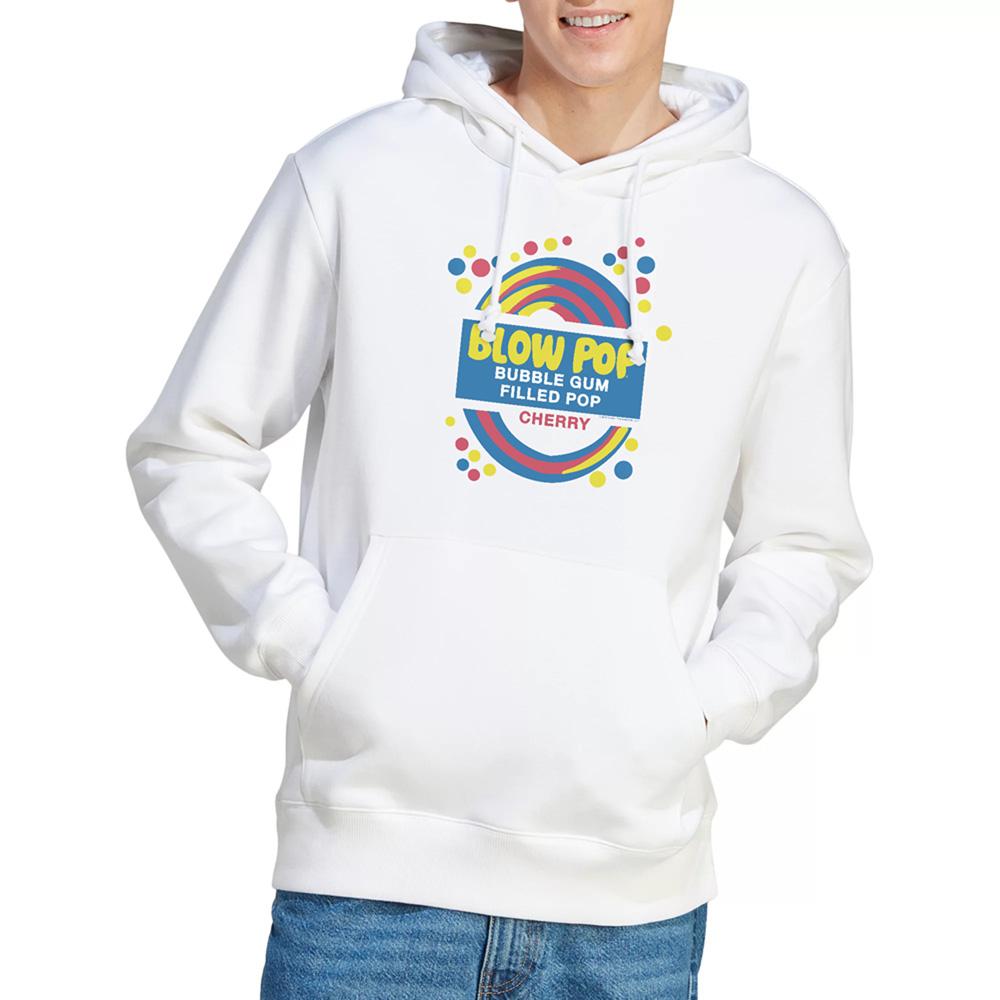 White - Side - Tootsie Roll Unisex Adult Blow Pop Hoodie