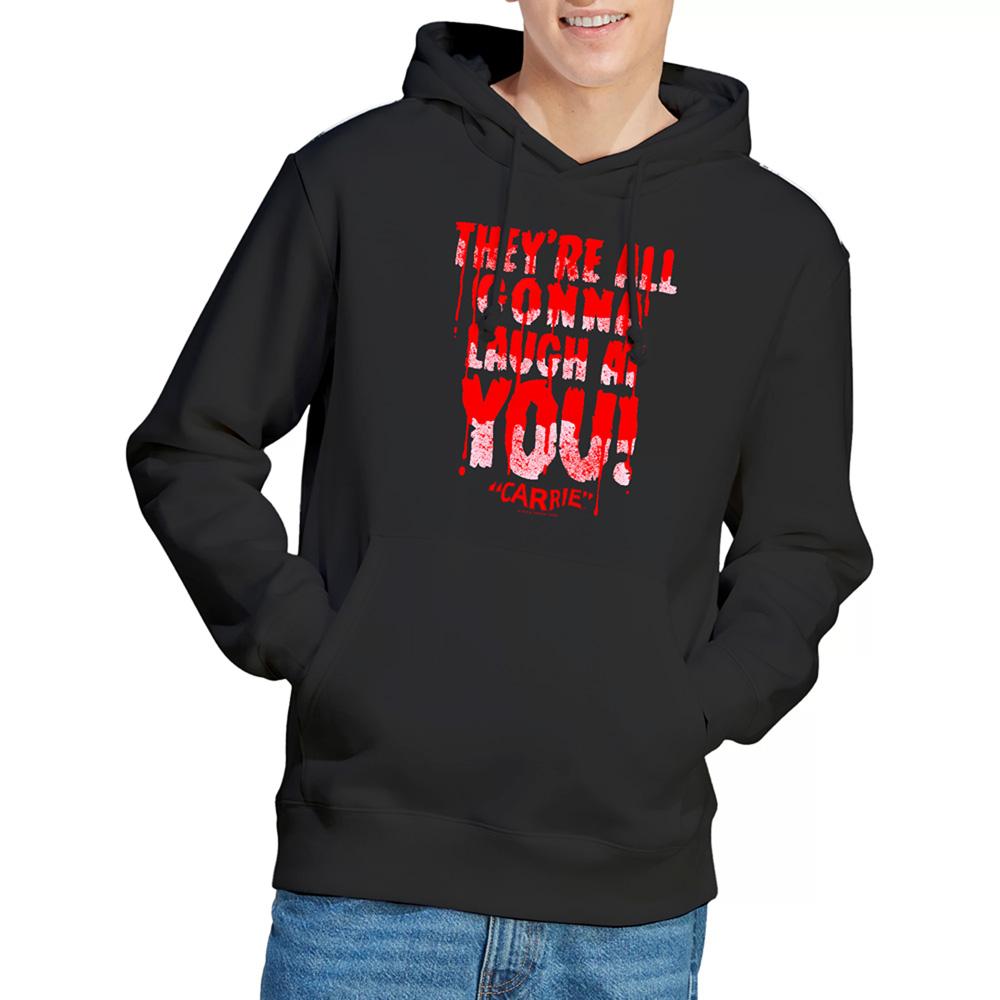 Black - Side - Carrie Unisex Adult Laugh At You Hoodie