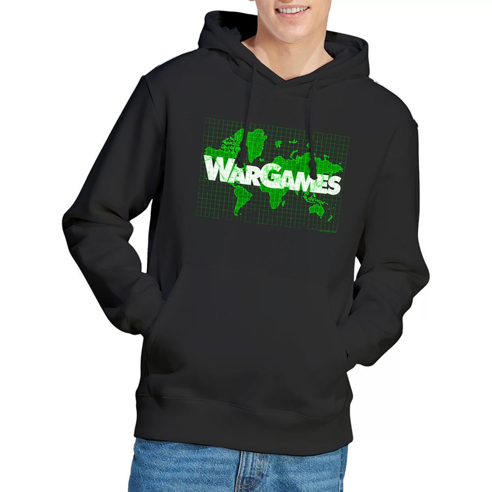 Black - Side - WarGames Unisex Adult Game Board Hoodie