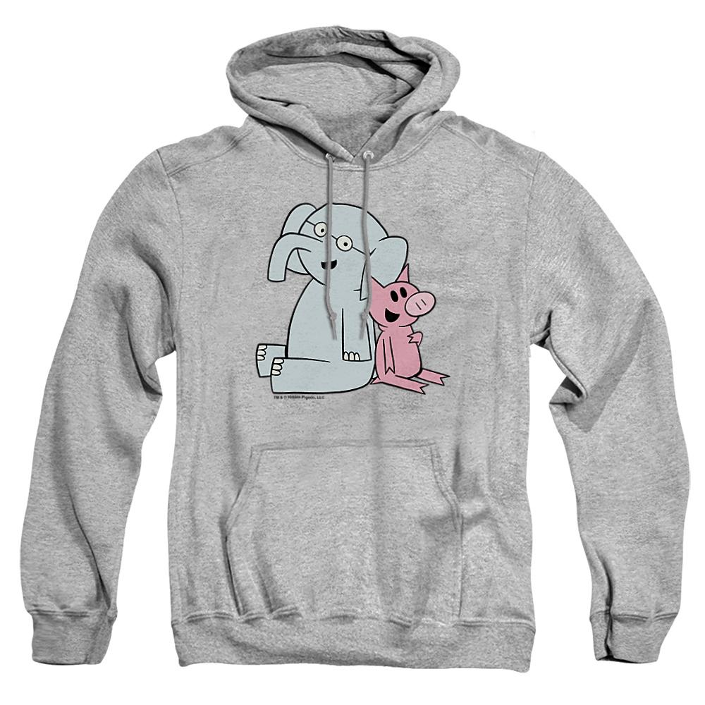 Athletic Heather - Front - Elephant & Piggie Unisex Adult Logo Hoodie