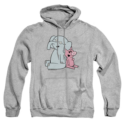 Athletic Heather - Front - Elephant & Piggie Unisex Adult Logo Hoodie