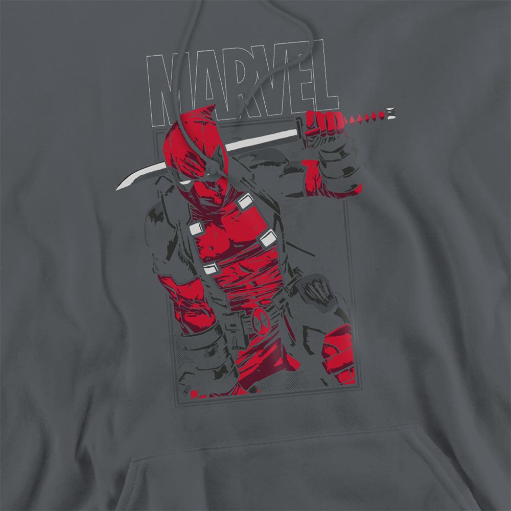 Charcoal - Pack Shot - Deadpool Unisex Adult Sword Hoodie