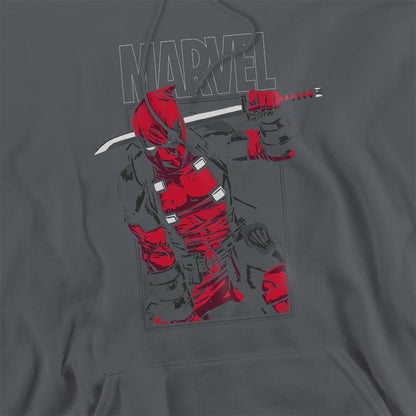 Charcoal - Pack Shot - Deadpool Unisex Adult Sword Hoodie
