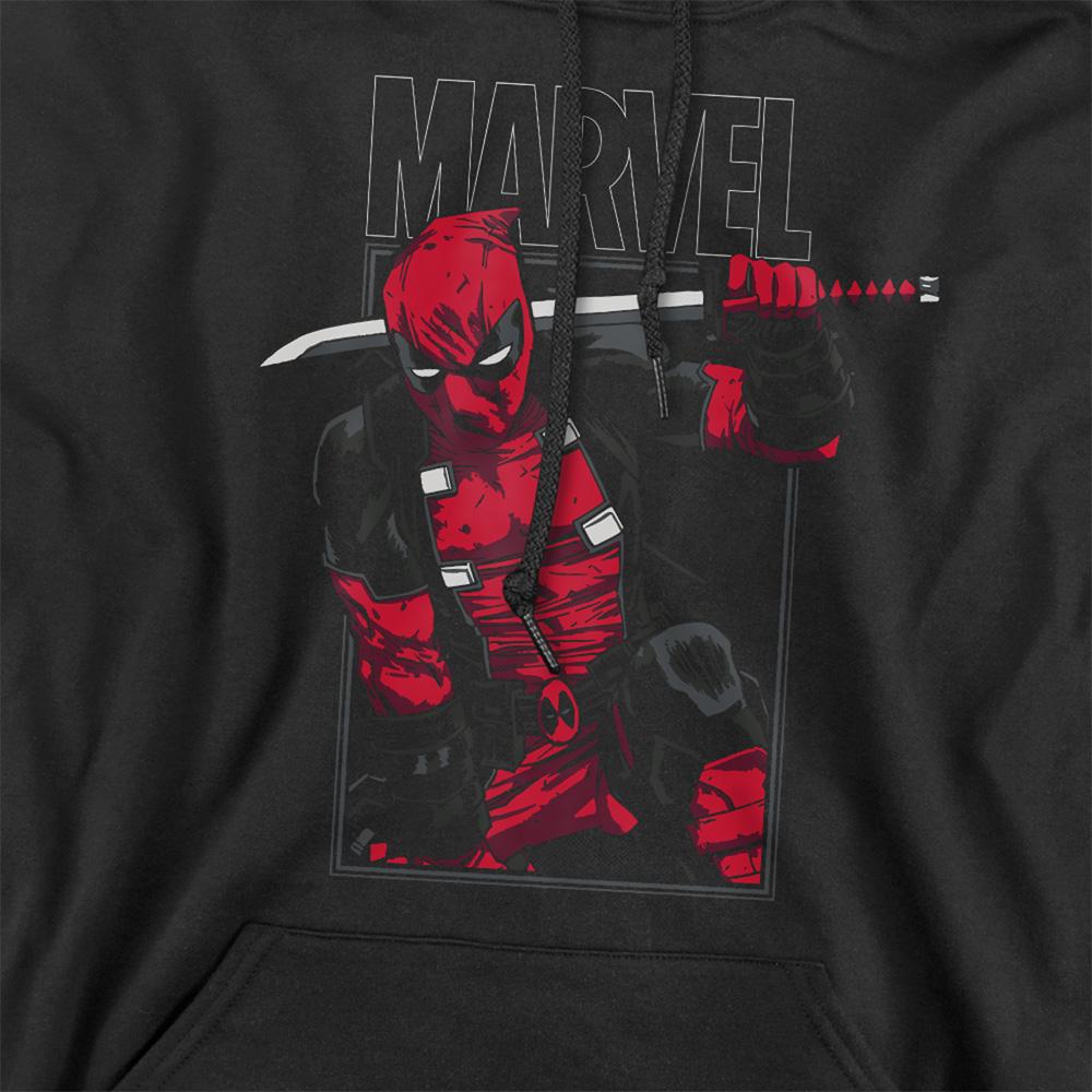Black - Pack Shot - Deadpool Unisex Adult Sword Hoodie
