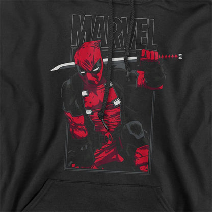 Black - Pack Shot - Deadpool Unisex Adult Sword Hoodie