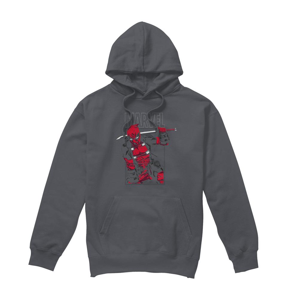 Charcoal - Front - Deadpool Unisex Adult Sword Hoodie