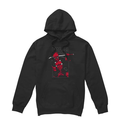 Black - Front - Deadpool Unisex Adult Sword Hoodie