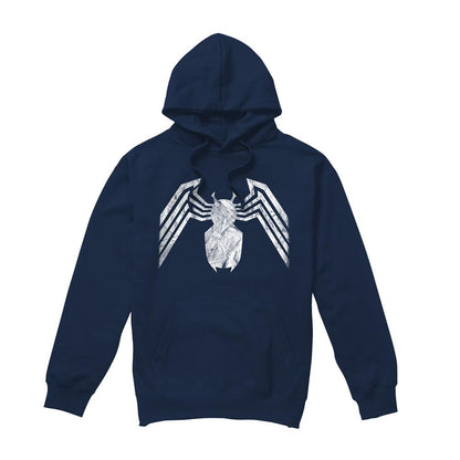 Navy - Front - Venom Unisex Adult Emblem Hoodie