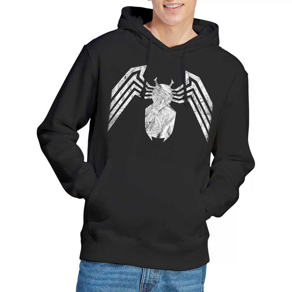 Black - Side - Venom Unisex Adult Emblem Hoodie