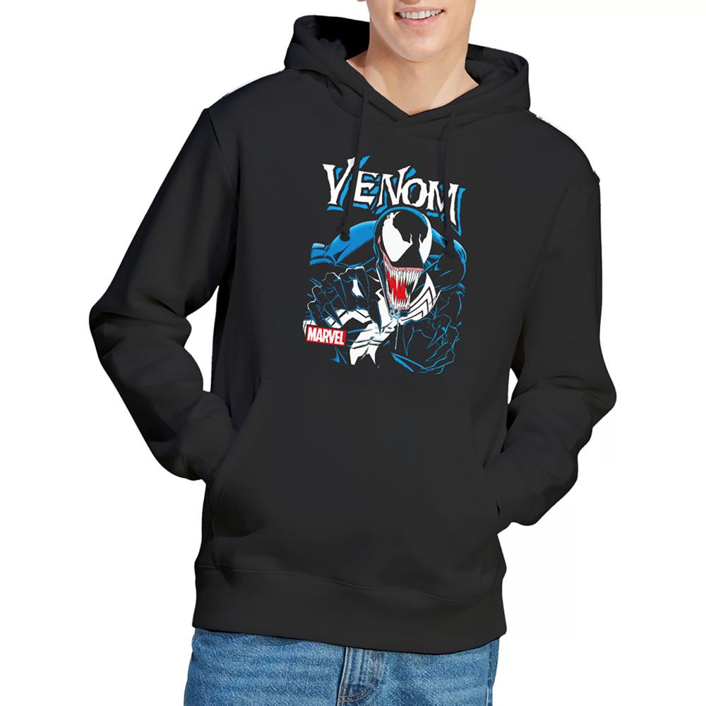 Black - Side - Venom Unisex Adult Antihero Hoodie