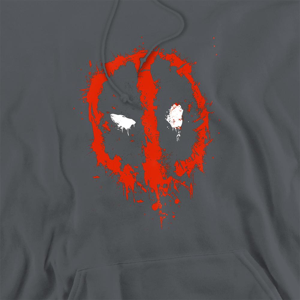 Charcoal - Pack Shot - Deadpool Unisex Adult Painted Logo Hoodie