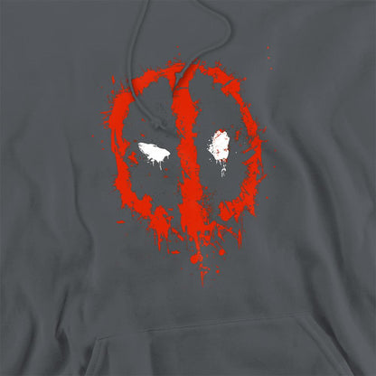 Charcoal - Pack Shot - Deadpool Unisex Adult Painted Logo Hoodie