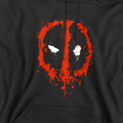 Black - Pack Shot - Deadpool Unisex Adult Painted Logo Hoodie
