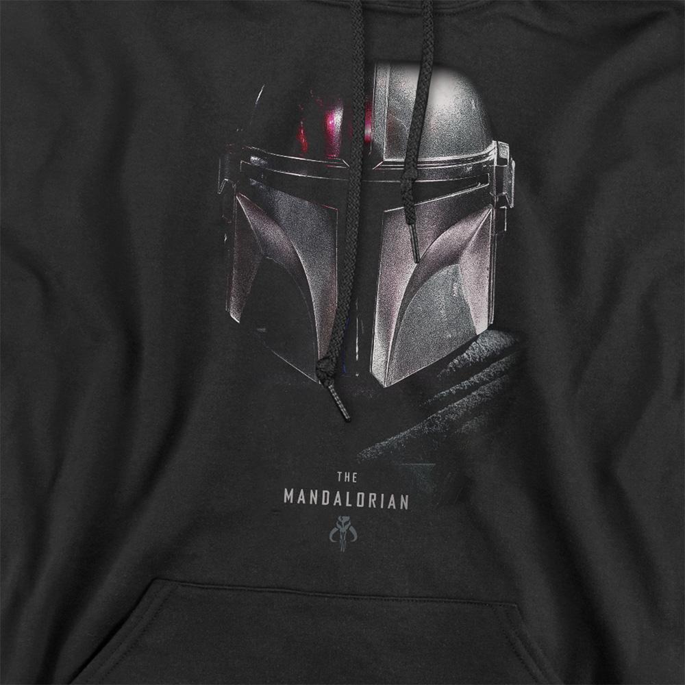Black - Side - Star Wars Mandalorian Unisex Adult Shadow Hoodie
