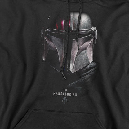 Black - Side - Star Wars Mandalorian Unisex Adult Shadow Hoodie