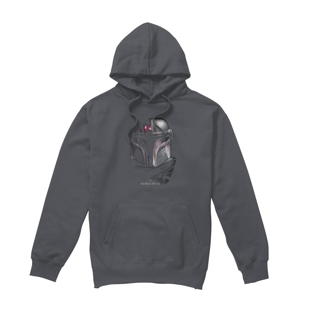 Charcoal - Front - Star Wars Mandalorian Unisex Adult Shadow Hoodie