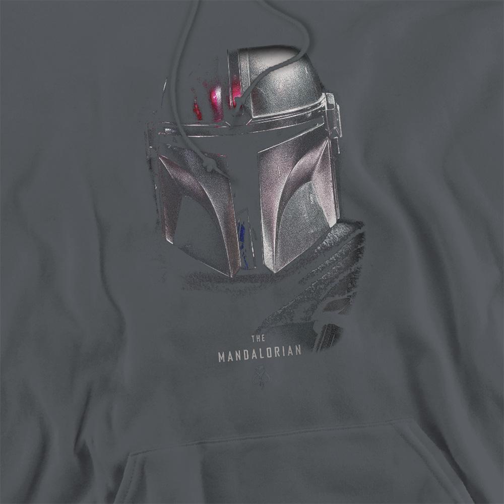 Charcoal - Side - Star Wars Mandalorian Unisex Adult Shadow Hoodie