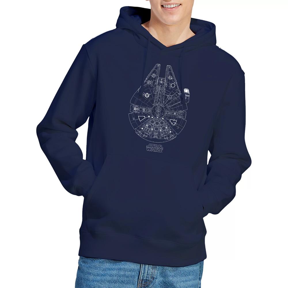 Navy - Lifestyle - Star Wars Unisex Adult Millenium Lines Hoodie