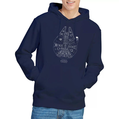 Navy - Lifestyle - Star Wars Unisex Adult Millenium Lines Hoodie