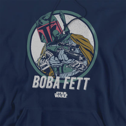 Navy - Side - Star Wars Unisex Adult Boba Retro Hoodie