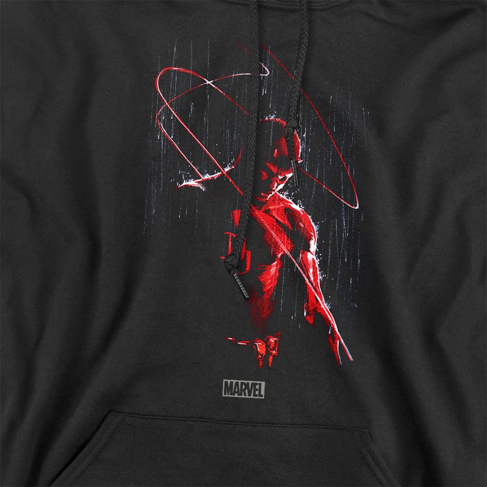 Black - Side - Daredevil Unisex Adult Rain Hoodie