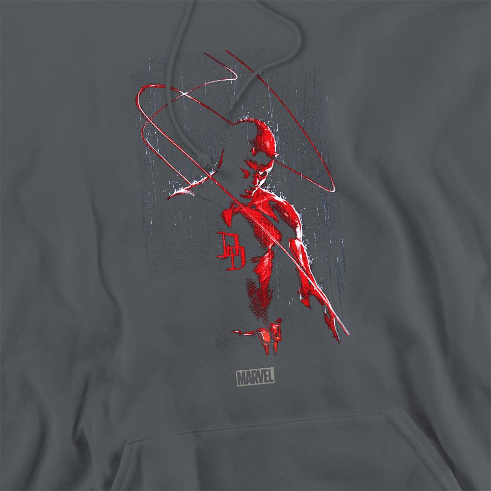 Charcoal - Side - Daredevil Unisex Adult Rain Hoodie