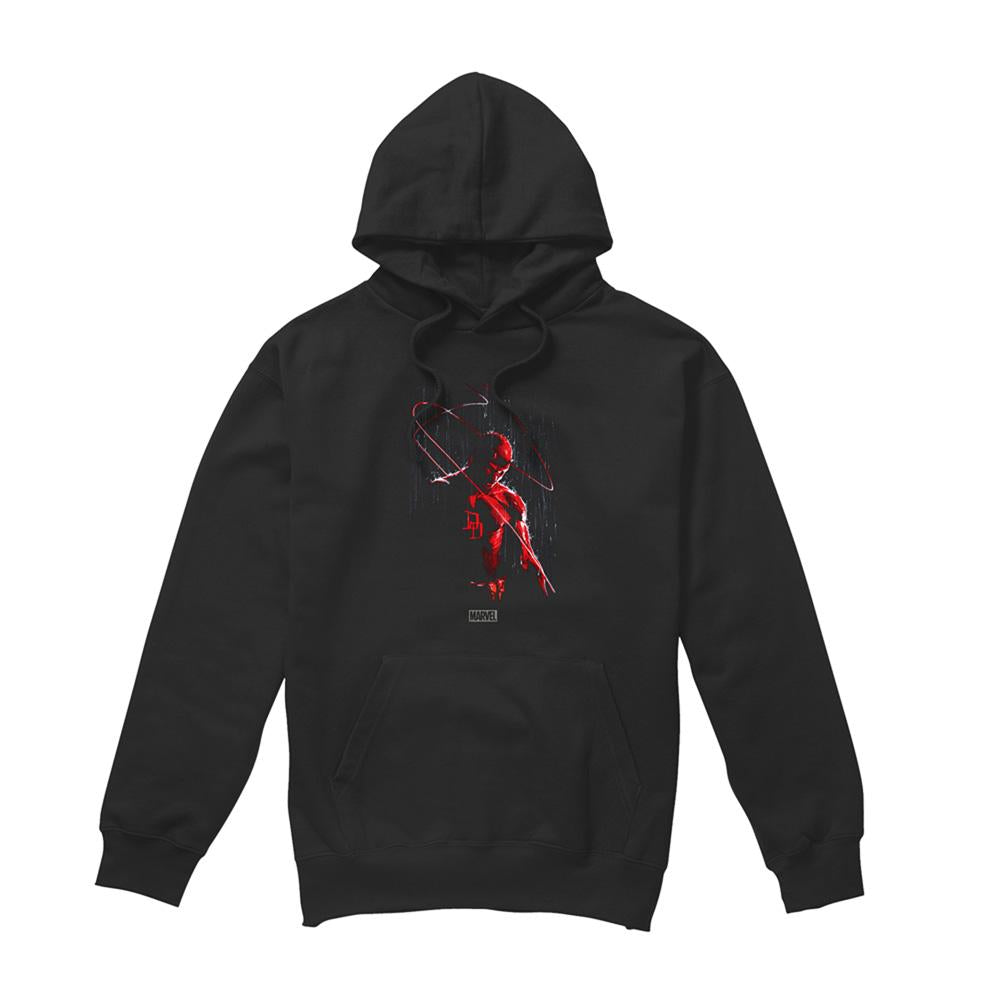 Black - Front - Daredevil Unisex Adult Rain Hoodie
