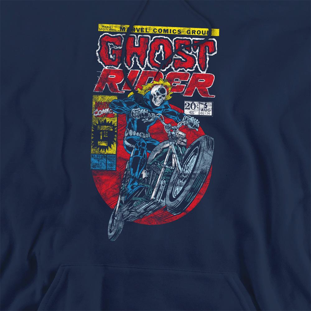 Navy - Side - Ghost Rider Unisex Adult Hoodie