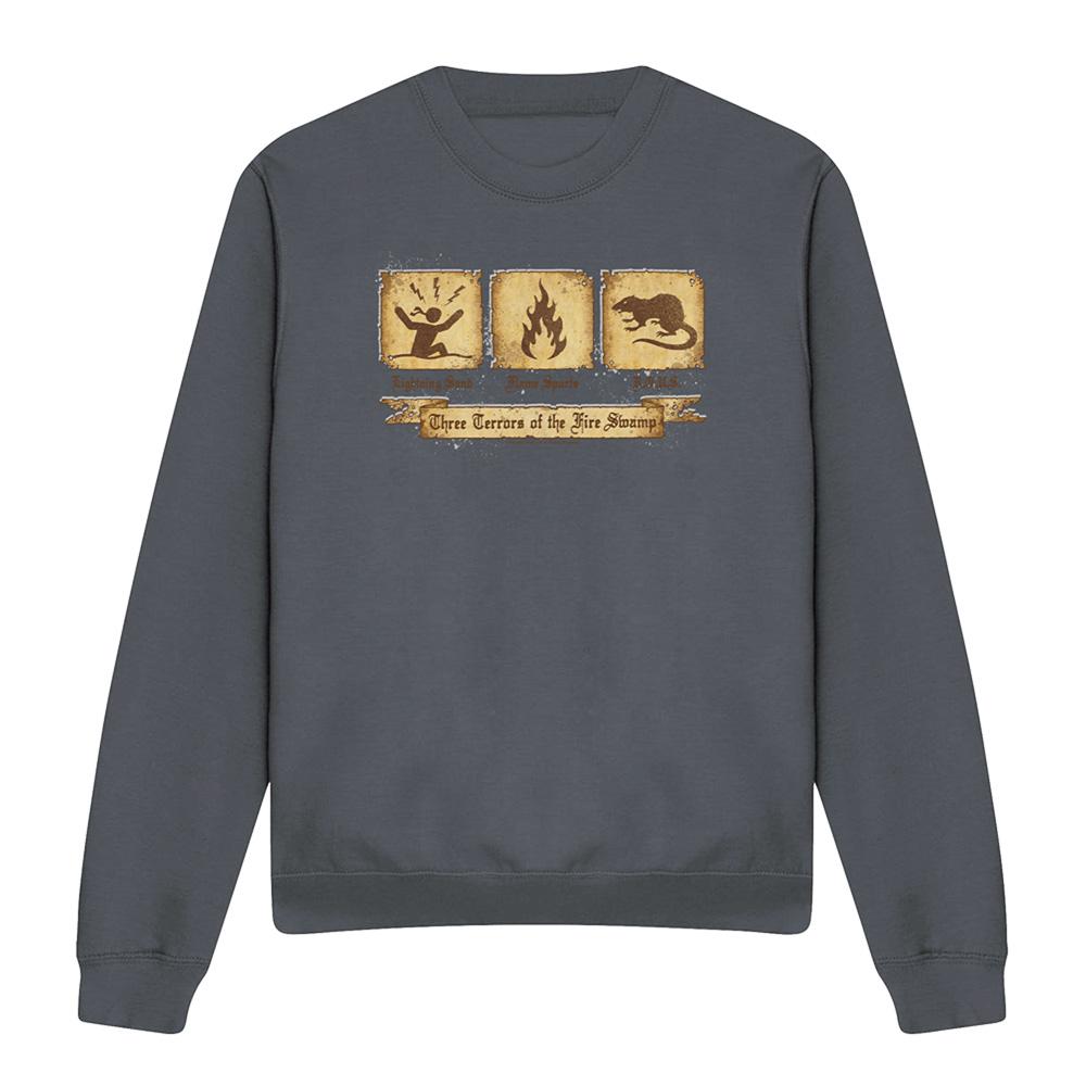 Charcoal - Front - The Princess Bride Unisex Adult Three Terrors Sweatshirt