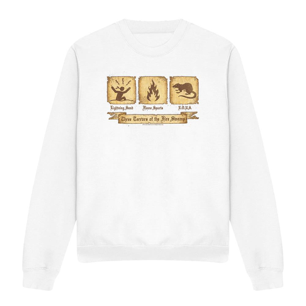 White - Front - The Princess Bride Unisex Adult Three Terrors Sweatshirt