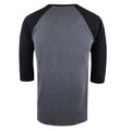 Grey-Black - Back - AC-DC Mens Logo 3-4 Sleeve T-Shirt