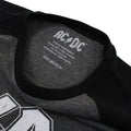 Grey-Black - Side - AC-DC Mens Logo 3-4 Sleeve T-Shirt