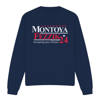 Navy - Front - The Princess Bride Unisex Adult For President 24 Montoya & Fezzik Sweatshirt