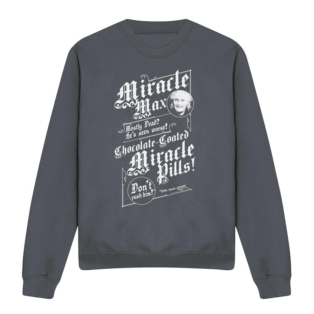 Charcoal - Front - The Princess Bride Unisex Adult Miracle Max Sweatshirt