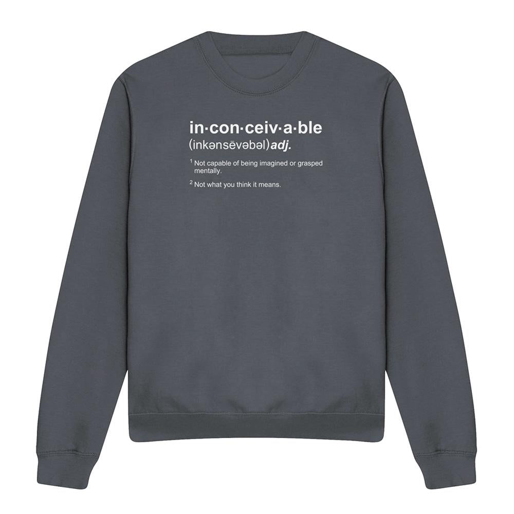 Charcoal - Front - The Princess Bride Unisex Adult Definition Sweatshirt
