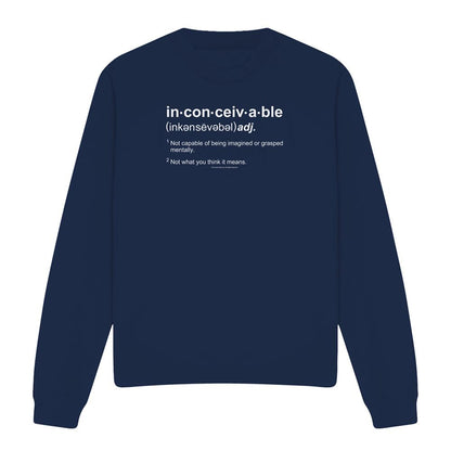 Navy - Front - The Princess Bride Unisex Adult Definition Sweatshirt