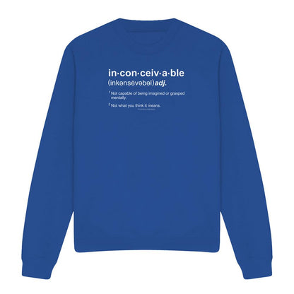 Royal Blue - Front - The Princess Bride Unisex Adult Definition Sweatshirt