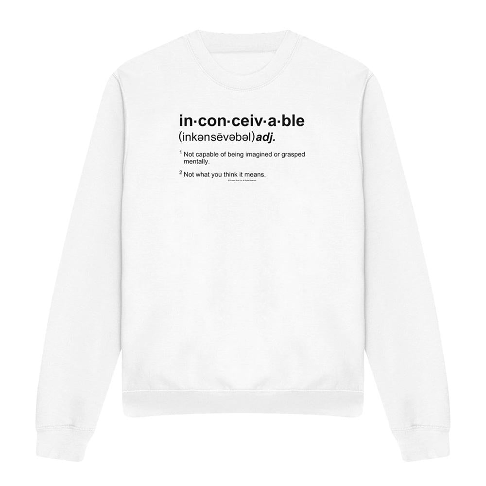 White - Front - The Princess Bride Unisex Adult Definition Sweatshirt