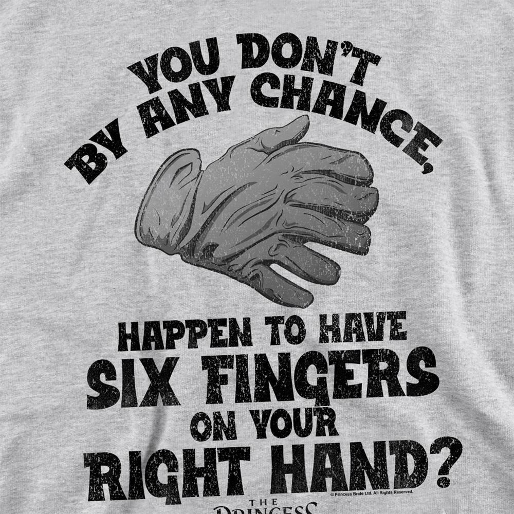 Athletic Heather - Side - The Princess Bride Unisex Adult By Chance 6 Fingered Gloves Sweatshirt