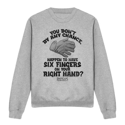 Athletic Heather - Front - The Princess Bride Unisex Adult By Chance 6 Fingered Gloves Sweatshirt