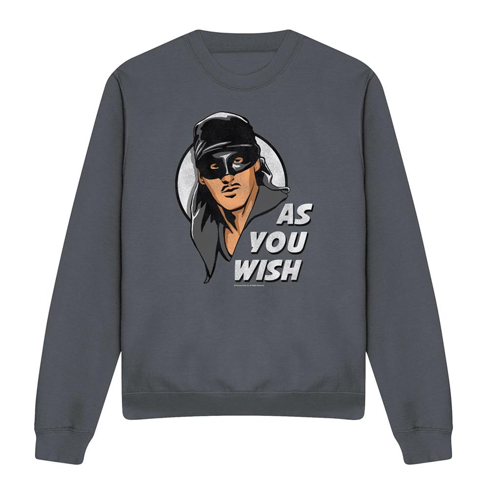 Charcoal - Front - The Princess Bride Unisex Adult As You Wish Sweatshirt