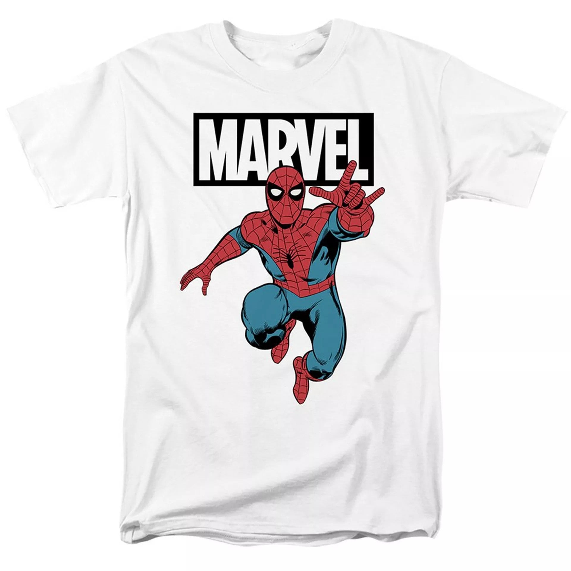 White - Front - Spider-Man Mens Jump T-Shirt