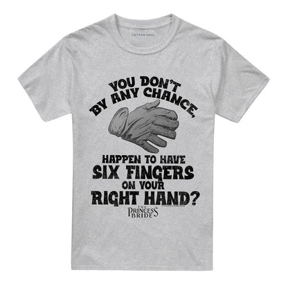 Athletic - Front - The Princess Bride Unisex Adult By Chance Six Fingered Glove T-Shirt