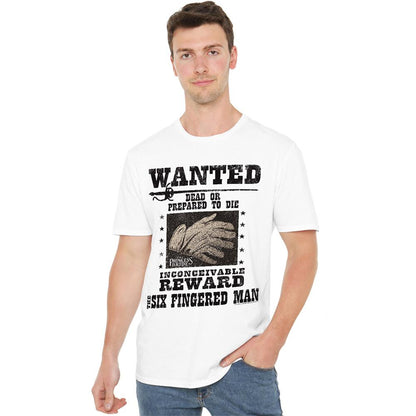 White - Lifestyle - The Princess Bride Unisex Adult Wanted 6 Fingered Man T-Shirt