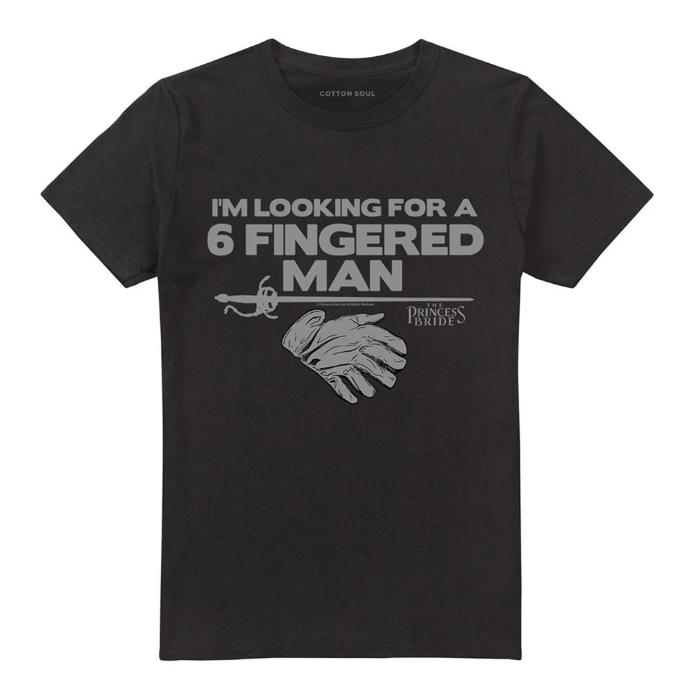 Black - Front - The Princess Bride Unisex Adult 6 Fingered Man T-Shirt