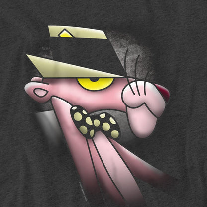 Charcoal - Side - Pink Panther Unisex Adult Heather T-Shirt