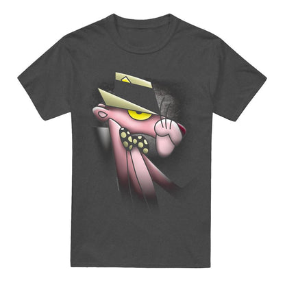 Charcoal - Front - Pink Panther Unisex Adult Heather T-Shirt