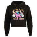 Black - Front - My Little Pony Womens-Ladies Join The Pony Club Crop Hoodie