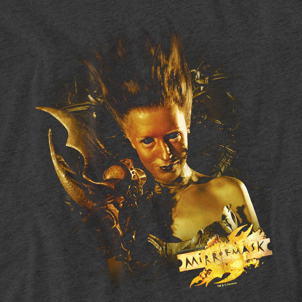 Charcoal - Side - MirrorMask Unisex Adult Queen Of Shadows Heather T-Shirt